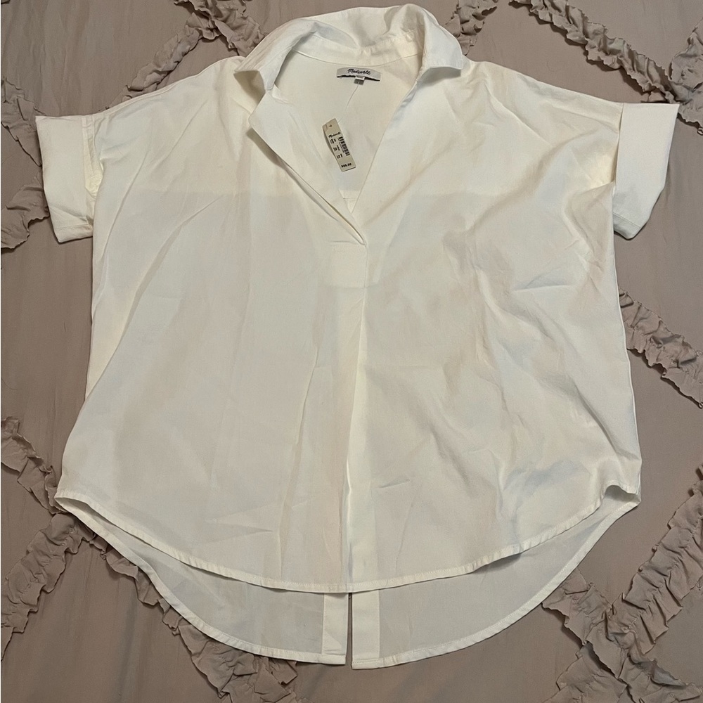 Madewell/Women’s Classic SS White Blouse NWT size XXS